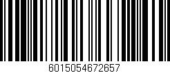 Código de barras (EAN, GTIN, SKU, ISBN): '6015054672657'