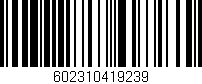 Código de barras (EAN, GTIN, SKU, ISBN): '602310419239'