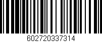 Código de barras (EAN, GTIN, SKU, ISBN): '602720337314'