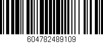 Código de barras (EAN, GTIN, SKU, ISBN): '604782489109'