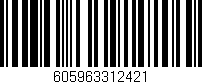 Código de barras (EAN, GTIN, SKU, ISBN): '605963312421'