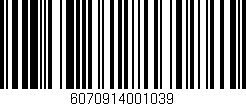 Código de barras (EAN, GTIN, SKU, ISBN): '6070914001039'