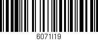 Código de barras (EAN, GTIN, SKU, ISBN): '6071I19'