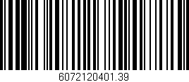 Código de barras (EAN, GTIN, SKU, ISBN): '6072120401.39'