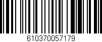 Código de barras (EAN, GTIN, SKU, ISBN): '610370057179'