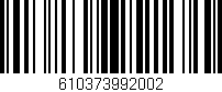 Código de barras (EAN, GTIN, SKU, ISBN): '610373992002'