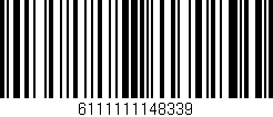 Código de barras (EAN, GTIN, SKU, ISBN): '6111111148339'