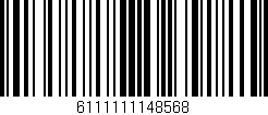 Código de barras (EAN, GTIN, SKU, ISBN): '6111111148568'