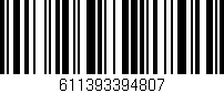 Código de barras (EAN, GTIN, SKU, ISBN): '611393394807'