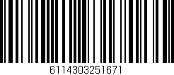 Código de barras (EAN, GTIN, SKU, ISBN): '6114303251671'