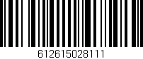 Código de barras (EAN, GTIN, SKU, ISBN): '612615028111'