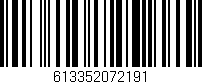 Código de barras (EAN, GTIN, SKU, ISBN): '613352072191'