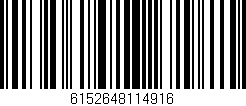 Código de barras (EAN, GTIN, SKU, ISBN): '6152648114916'