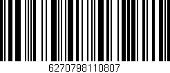 Código de barras (EAN, GTIN, SKU, ISBN): '6270798110807'