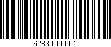 Código de barras (EAN, GTIN, SKU, ISBN): '62830000001'