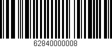 Código de barras (EAN, GTIN, SKU, ISBN): '62840000008'