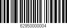 Código de barras (EAN, GTIN, SKU, ISBN): '62950000004'