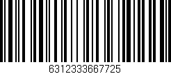 Código de barras (EAN, GTIN, SKU, ISBN): '6312333667725'