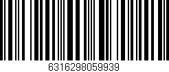 Código de barras (EAN, GTIN, SKU, ISBN): '6316298059939'