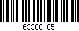 Código de barras (EAN, GTIN, SKU, ISBN): '63300185'