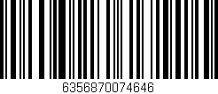 Código de barras (EAN, GTIN, SKU, ISBN): '6356870074646'