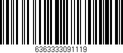 Código de barras (EAN, GTIN, SKU, ISBN): '6363333091119'