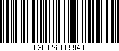 Código de barras (EAN, GTIN, SKU, ISBN): '6369260665940'