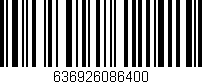 Código de barras (EAN, GTIN, SKU, ISBN): '636926086400'