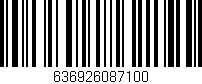 Código de barras (EAN, GTIN, SKU, ISBN): '636926087100'