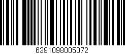 Código de barras (EAN, GTIN, SKU, ISBN): '6391098005072'