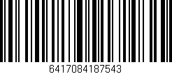 Código de barras (EAN, GTIN, SKU, ISBN): '6417084187543'