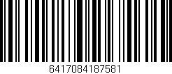 Código de barras (EAN, GTIN, SKU, ISBN): '6417084187581'