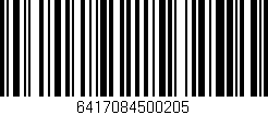 Código de barras (EAN, GTIN, SKU, ISBN): '6417084500205'