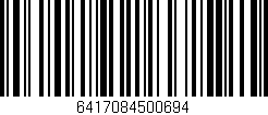 Código de barras (EAN, GTIN, SKU, ISBN): '6417084500694'