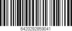 Código de barras (EAN, GTIN, SKU, ISBN): '6420292859041'