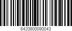 Código de barras (EAN, GTIN, SKU, ISBN): '6420800090043'