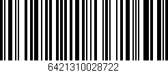 Código de barras (EAN, GTIN, SKU, ISBN): '6421310028722'