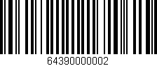 Código de barras (EAN, GTIN, SKU, ISBN): '64390000002'