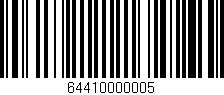 Código de barras (EAN, GTIN, SKU, ISBN): '64410000005'