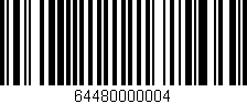 Código de barras (EAN, GTIN, SKU, ISBN): '64480000004'