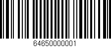 Código de barras (EAN, GTIN, SKU, ISBN): '64650000001'