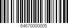 Código de barras (EAN, GTIN, SKU, ISBN): '64670000005'