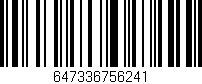 Código de barras (EAN, GTIN, SKU, ISBN): '647336756241'