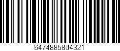 Código de barras (EAN, GTIN, SKU, ISBN): '6474885804321'