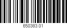 Código de barras (EAN, GTIN, SKU, ISBN): '650383.01'