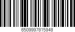 Código de barras (EAN, GTIN, SKU, ISBN): '6509997815948'