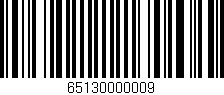 Código de barras (EAN, GTIN, SKU, ISBN): '65130000009'