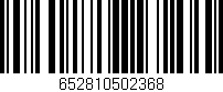 Código de barras (EAN, GTIN, SKU, ISBN): '652810502368'