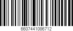 Código de barras (EAN, GTIN, SKU, ISBN): '6607441086712'