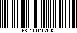 Código de barras (EAN, GTIN, SKU, ISBN): '6611481197833'